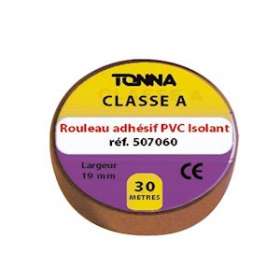 Ruban adhésif PVC - Noir - 33 m x 19 mm|Tonna-TOQ507060