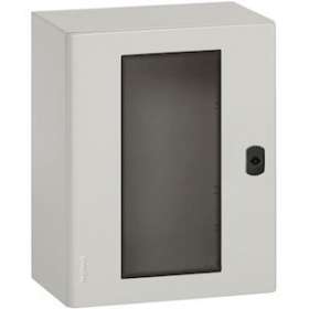 Coffret metal Atlantic version vertical 1 porte vitrée 500x400x200mm et plaque|Legrand-LEG036928