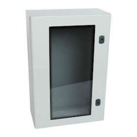 Coffret Atlantic métal IP66 IK10 RAL7035 - porte vitrée 600x400x200mm et plaque|Legrand-LEG036929