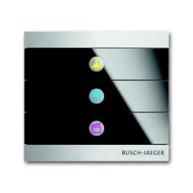 Commande 3 Touches Busch-Prion Verre Noir|ABB-ABB586753