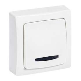 Interrupteur ou va-et-vient lumineux avec voyant Appareillage Saillie - blanc|Legrand-LEG097603