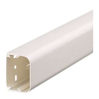 Goulotte de climatisation p65mm h90mm IK08-IK10 PVC rigide RAL 9010 blanc paloma|Hager-HAGCLMU65090