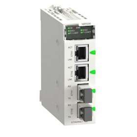 Module convertisseur fibre Multimode / Cuivre RJ45 2 voies 100Mo/s|Schneider Electric-SCHBMXNRP0200