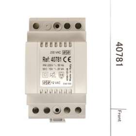 Transformateur 220 v / 12 v / 1,5 a, fixation din et vis|Aiphone-AIP40781