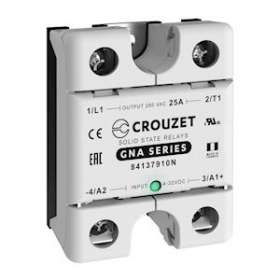 SSR, GNA, Single Phase, Panel Mount, 25A, IN 4-32 VDC, OUT 280 VAC, Zero Cross|Crouzet-CRT84137910N