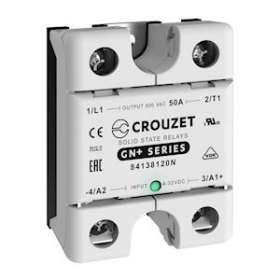 SSR, GN+, Single Phase, Panel Mount, 50A, IN 4-32 VDC, OUT 500 VAC, Zero Cross|Crouzet-CRT84138120N