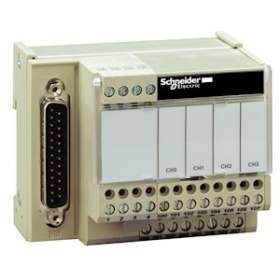 Telefast ABE7 - embase de raccordement - pour distribution de 4 sorties analog.|Schneider Electric-SCHABE7CPA21