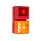 YL40/DL/A/RN/WR - COMBINE SIRENE/FLASH 24VCC ORANGE 12LED 108dB IP65