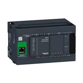 Modicon M241, contrôleur 24E/S PNP, ports Ethernet+2 série, 24VCC|Schneider Electric-SCHTM241CE24T