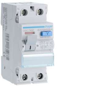 Interrupteur différentiel 2P 40A 30mA type AC|Hager-HAGCDC748F