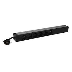 PDU standard 19pouces 1U LCS³ 6x2P+T et cordon 3m avec fiche 2P+T 16A|Legrand-LEG646805