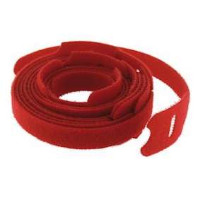 Lot de 10 colliers auto-agrippant 200 x 25 mm rouge|Gigamedia-GGMBBT25200R