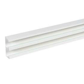 Goulotte Logix 45-130x50-2 compartiments-2m-Livré sans couvercle-PVC Blanc Artic|Planet wattohm-PLW68034