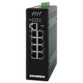 Switch Industriel manageable RAIL DIN 8 ports Gigabit PoE+ (240W)|Gigamedia-GGMINS8RPA