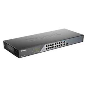 Switch 16 ports PoE 10/100Mbps longue distance & 1 port Gigabit & 1 port combo|Dlink-DLKDSS100E18P