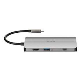 Station d'accueil Hub USB-C 8-en-1 vers HDMI/Ethernet/USB/USB-C/microSD/SD|Dlink-DLKDUBM810