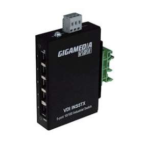 Switch Industriel non-manageable RAIL DIN 5 ports 10/100Base-TX -Alu|Gigamedia-GGMINS5TX