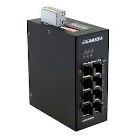 Switch Industriel non-manageable RAIL DIN 8 ports Gigabit|Gigamedia-GGMINS8RG