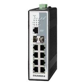 Switch Industriel manageable RAIL DIN 8 ports 10/100Base-TX + 2 SFP|Gigamedia-GGMINS8R2LCA