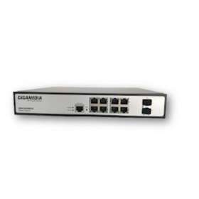 Smart Switch Manageable L2 - 8 ports Gigabit + 2 ports SFP|Gigamedia-GGMGS2008G2S