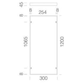 Accessoire 595 Cadre Saillie 1200X300|Disano-ZON99803200