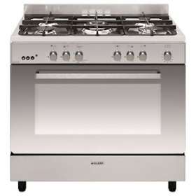 Cuisinière 90 x 60 cm inox - e-Cooker - Four gaz catalyse 109L - Gril électrique|Airlux-ALXGE960CMIX2