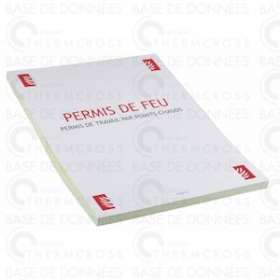 Formulaire 'permis de feu' format A4|Diff-VLL904353