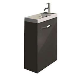 Meuble Lave-mains ESPACE WC L400 1 porte réversible - Graphite|Neoform industries sas-UIDA2346685