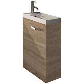 Meuble Lave-mains ESPACE WC L400 1 porte réversible - Chêne Bardolino Naturel|Neoform industries sas-UIDA2346692