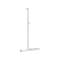 Barre d'appui en T ou L 600x1242 mm, support douchette, alu. blanc D 38 x 25 mm