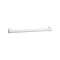 Barre droite 400 mm, tube aluminium blanc D 38 x 25 mm, cache-fixations blanc