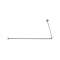 Porte-rideau d'angle 90DEG 900 x 900 mm, tube laiton chromé D 16 mm, 2 embases