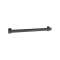 Barre droite 400 mm, tube aluminium anthracite D 38x25 mm, cache-fixations anth