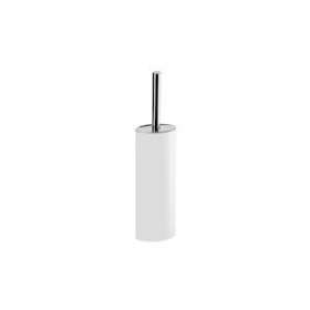 Porte-balayette 100x78x385 mm, inox blanc et tube inox chrome forme elliptique|Pellet asc-PT4049817