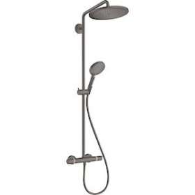 Showerpipe 280 1jet avec mitigeur thermostatique noir chromé brossé|Hansgrohe-HA326890340