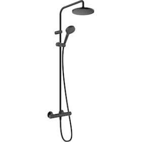 Showerpipe 200 1jet EcoSmart noir mat avec thermostat Douche|Hansgrohe-HA326089670