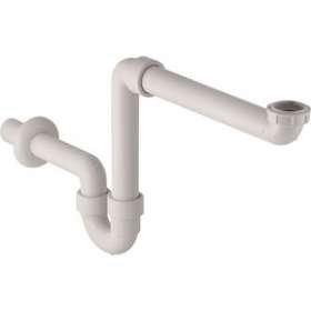 Siphon en tube coudé Geberit pour lavabo, modèle gain de place, sortie horizont|Geberit-GBR151.107.11.1