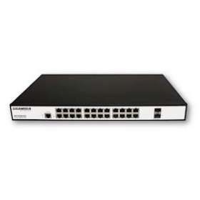 Smart Switch Manageable L2 - 24 ports Gigabit PoE + 2 ports SFP (370W)|Gigamedia-GGMGS20024P2S