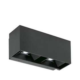 Klay - Applique LED double IP65 240V 18W 830 réglable haut/bas NO|Aurora-ABIENWL18BLK30