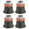 Lot de 4 pieds receveur de douche, CRICABAC, hauteur réglable 82/140 mm,D 106 m