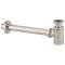 Siphon lavabo laiton chromé, réglable 52/102 mm, sortie murale longueur 300 mm