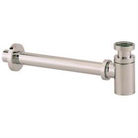 Siphon lavabo laiton chromé, réglable 52/102 mm, sortie murale longueur 300 mm|Valentin-VA214250000000