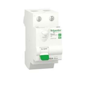 Resi9 XE - interrupteur différentiel - 2P - 40A - 30mA - Type AC - embrochable|Schneider Electric-SCHR9ERC240