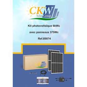 Kit Solaire 6KW triphase-8 micro-ond.-16 panneaux 375W-no fixation-Coffret AC|-KWC89074