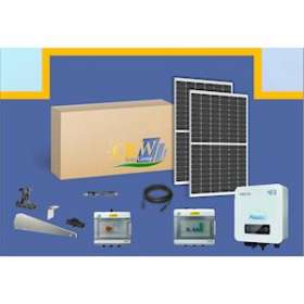 Kit Solaire onduleur 3KW-8 panneaux 375W-toit plat ETN-Coffret AC/DC|-KWC89059