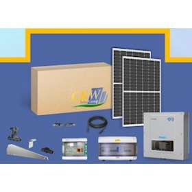 Kit Sol. string 9kW-triphasé-24 panneaux 375W--toit plat ETN-Coffret AC/DC|-KWC89067