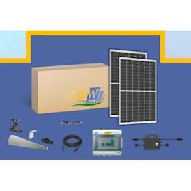 Kit Solaire 3KW--4 micro-onduleur 800W-8 panneau 375W-toit plat ETN-Coffret AC|-KWC89076