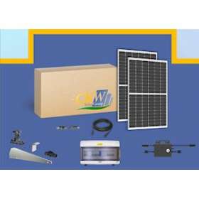 Kit Solaire 9kW--12 micro-onduleurs-24 panneaux 375W-toit plat ETN-Coffret AC|-KWC89079