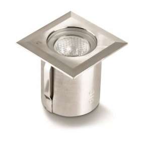 GL019, encastré de sol carré en inox 316 1W, faisceau 20DEG, 3000K, IP68|Collingwood-SLHGL019SQFBC