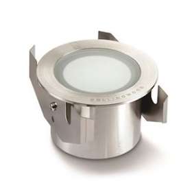 GL050, encastré de sol rond en inox 316 3W, opaque, faisceau de 100DEG, bleu, IP|Collingwood-SLHGL050BL